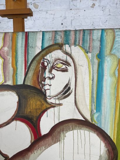 Marianne Dock - Composition with figures
Oil...