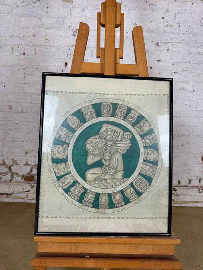 Mayan-style engraving or printing - Calendar
Circular...