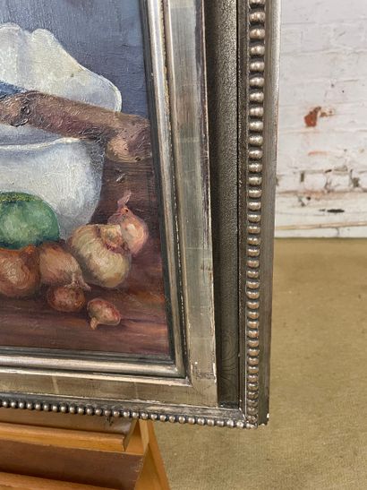 P. Delvigne - Still life with hanging rabbit
Oil...