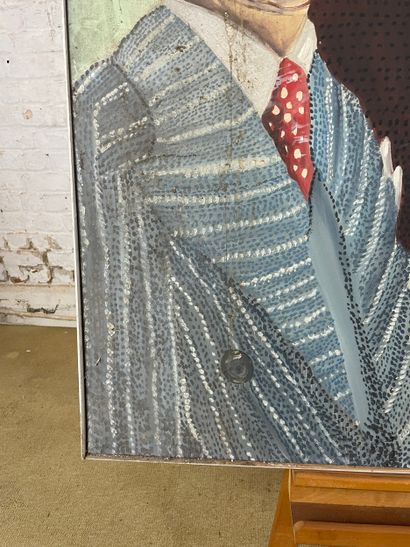 Marianne Dock - Woman with hat and man
Oil...