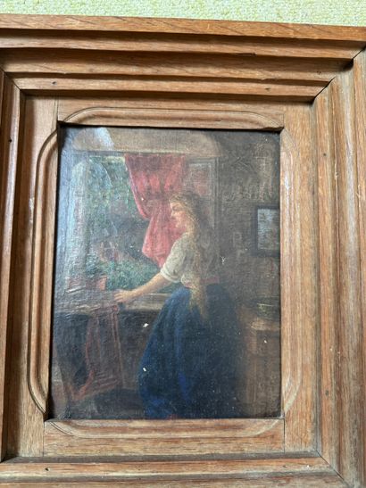 Young woman in the kitchen
Oil on canvas...