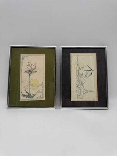 Jo Groej - Apollo and Cat (2 drawings)
Set...