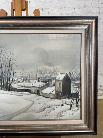 Suzanne Cocq (1894-1979) - Snowy winter landscape,...