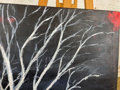 Composition with tree and text
Acrylic on...