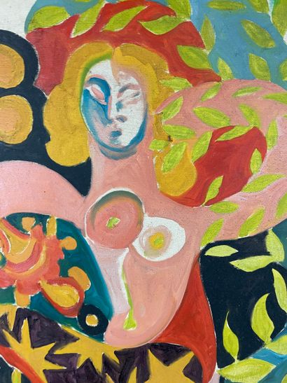 Marianne Dock - Composition à la femme rose...