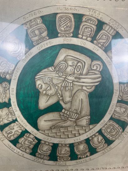Mayan-style engraving or printing - Calendar
Circular...