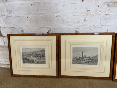 Set of 4 framed engravings of Italian views
Set...
