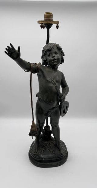 Auguste Moreau (1834-1917) - Lamp with little...