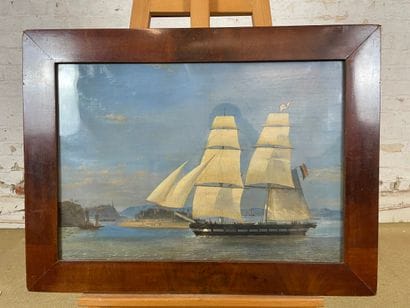 Sailboat at sea - 1853
Oil on canvas depicting...