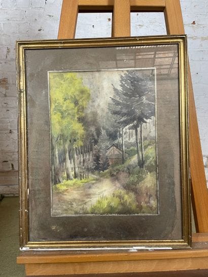 Forest path 
Watercolor on paper depicting...