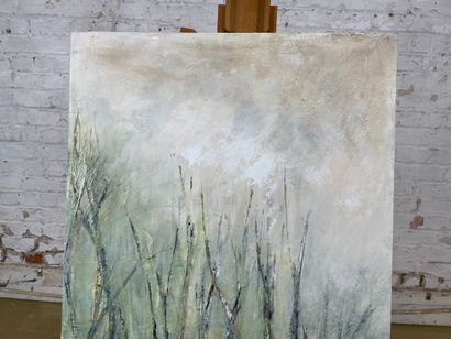 Bamboos
Oil on panel depicting a plant composition...