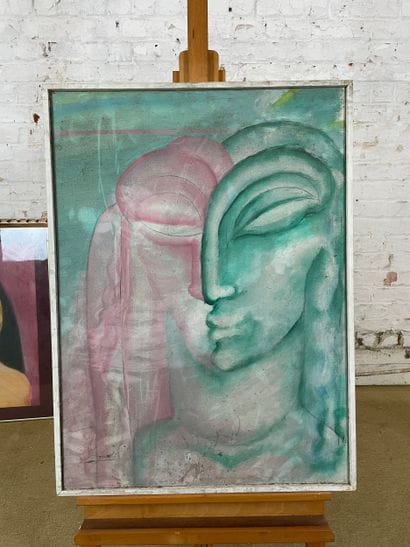 Marianne Dock - Green Face, 1972
Oil on canvas...
