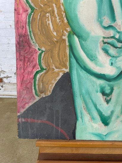 Marianne Dock - Composition à la femme turquoise
Oil...