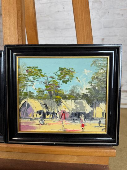 Y. Piwel - African houses
Suite of two paintings...