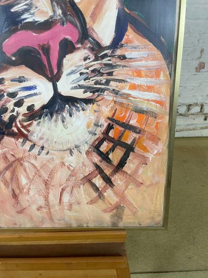 Marianne Dock - Portrait of a feline, 2000
Acrylic...