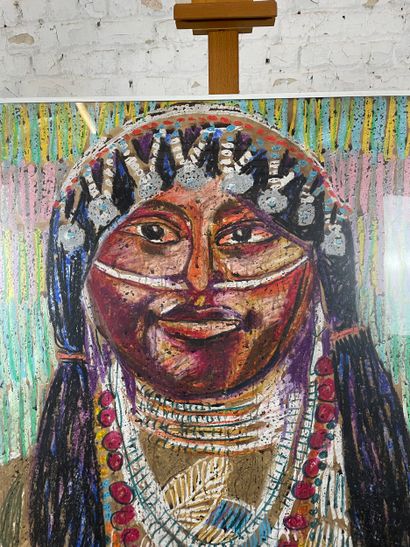 Marianne Dock - Tibetan Portrait of a Woman,...