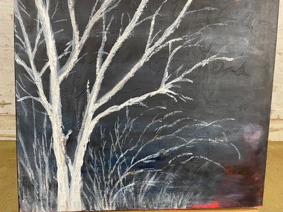 Composition with tree and text
Acrylic on...