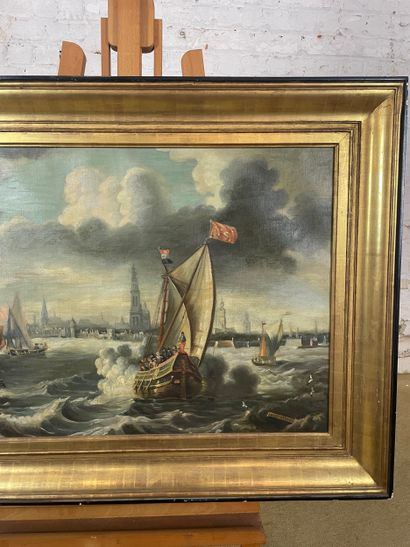 20th century school - Animated seascape,...