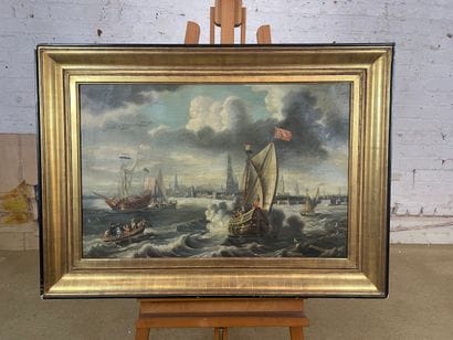 20th century school - Animated seascape,...