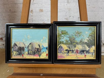 Y. Piwel - African houses
Suite of two paintings...
