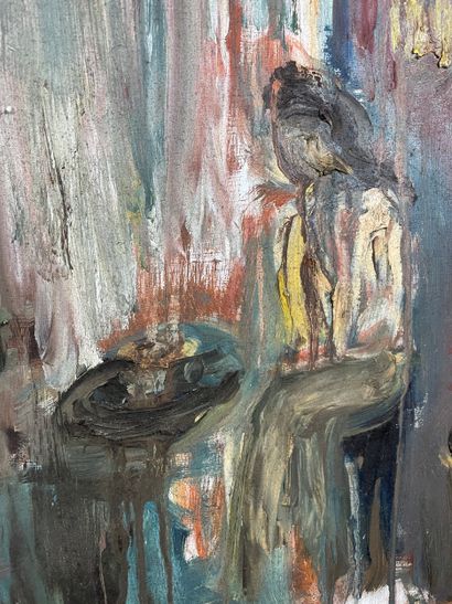 Seated woman
Oil on panel depicting a female...