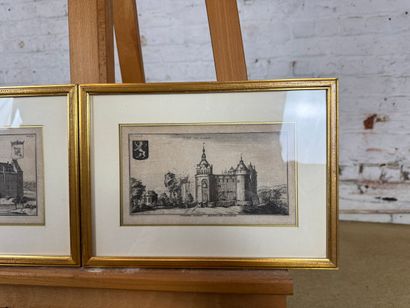 Suite of 2 engravings - Kasteel van Walhain...