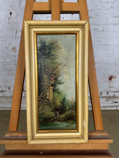 Garden by the river
Oil on canvas depicting...