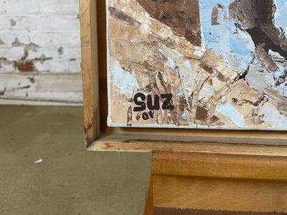SUZ - Bridge and stylized landscape
Oil on...