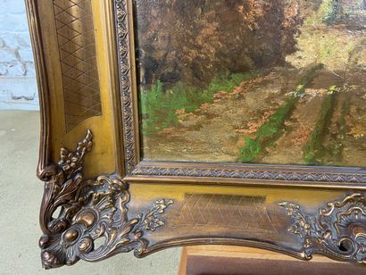 H. de Latour - Animated forest path
Oil on...