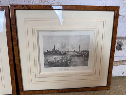 Set of 4 framed engravings of Italian views
Set...