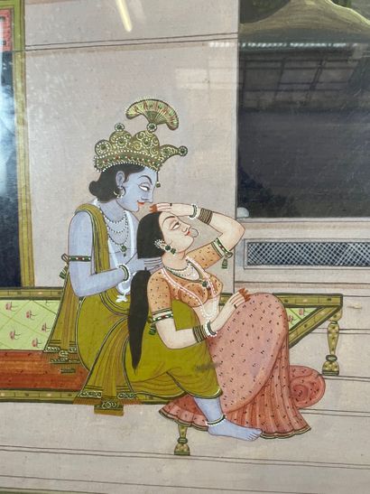Love scene between Radha and Krishna
Hindu-style...