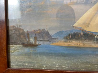 Sailboat at sea - 1853
Oil on canvas depicting...