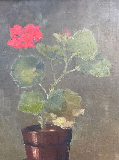 Guy Maubert (1900-1983) - Geranium
Oil on...