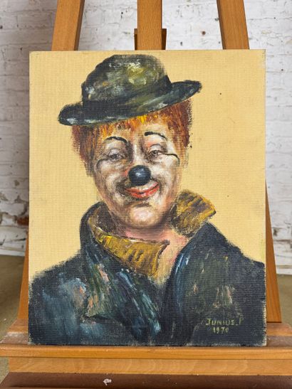 Junius P. - Clown (1970)
Oil on canvas mounted...