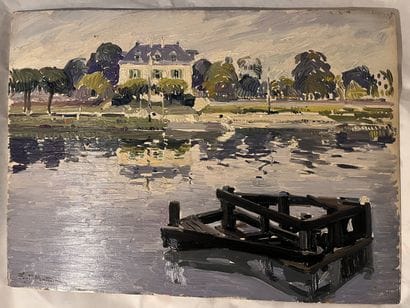 Paul Mathieu (1872-1932) Manor House by the...