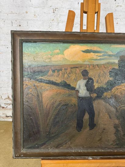 A. Bertels - Man in a field
Oil on canvas...