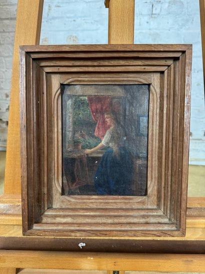Young woman in the kitchen
Oil on canvas...