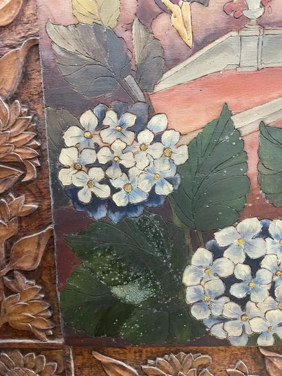 20th century school - Peacock in a garden
Oil...