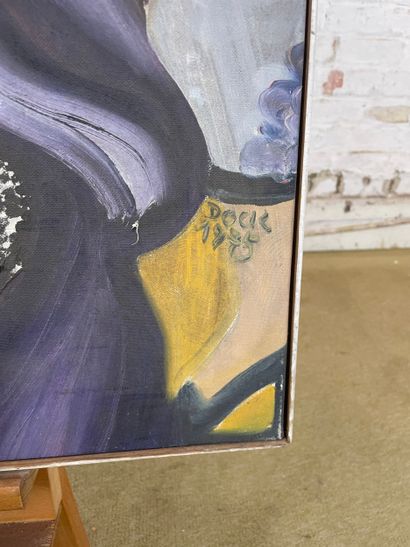 Marianne Dock - Woman with hat and black...