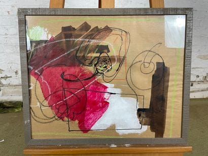 Abstract composition
Mixed media on kraft...