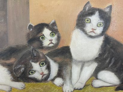 Br. Franz (20th) - Composition with cats,...
