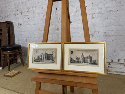 Suite of 2 engravings - Kasteel van Walhain...