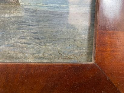 Sailboat at sea - 1853
Oil on canvas depicting...