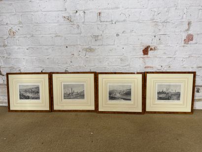 Set of 4 framed engravings of Italian views
Set...