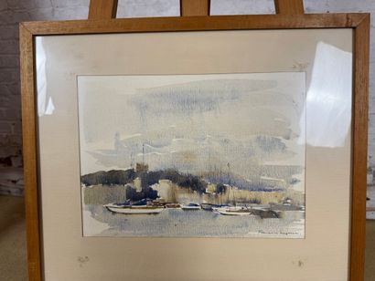 Françoise Huoguenon - Port view
Watercolor...