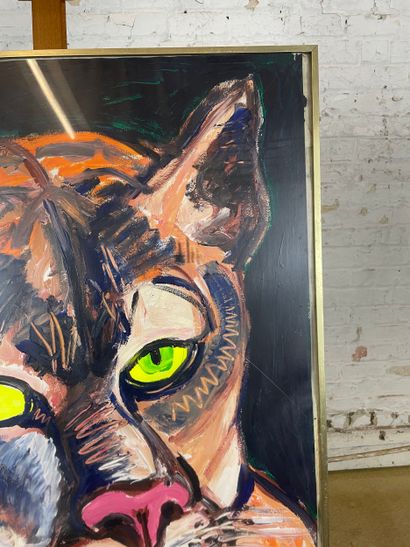 Marianne Dock - Portrait of a feline, 2000
Acrylic...