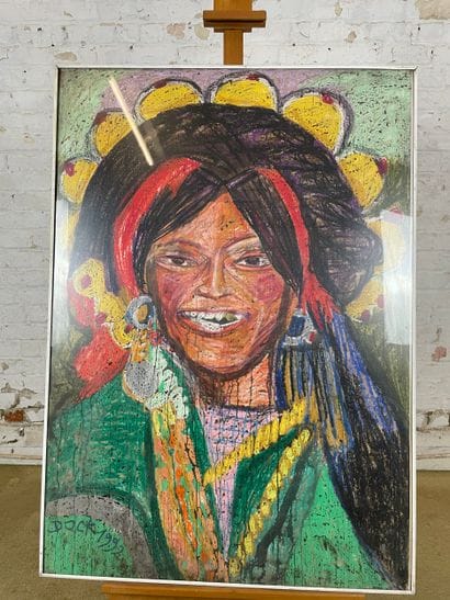 Marianne Dock - Tibetan woman, 1992
Pastel...