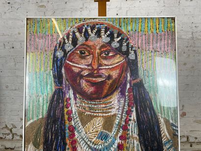 Marianne Dock - Tibetan Portrait of a Woman,...