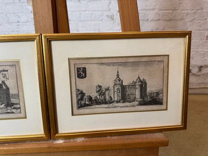 Suite of 2 engravings - Kasteel van Walhain...