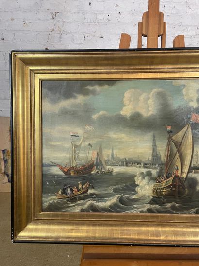 20th century school - Animated seascape,...